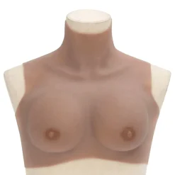 Vêtements & Accessoires-vidaXL Plastron en silicone marron pâle coupe B Marron p&acirc;le