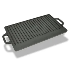 vidaXL Plateau de gril réversible Fonte 50x23 cm