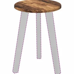 vidaXL Plateau de table Ø 30 x 1,5 cm Bois d'ingénierie