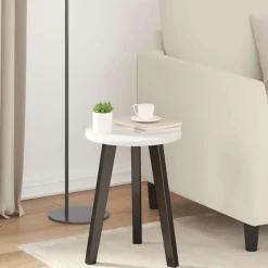 Accessoires Pour Tables-vidaXL Plateau de table Ø 30 x 1,5 cm Bois d'ingénierie Blanc