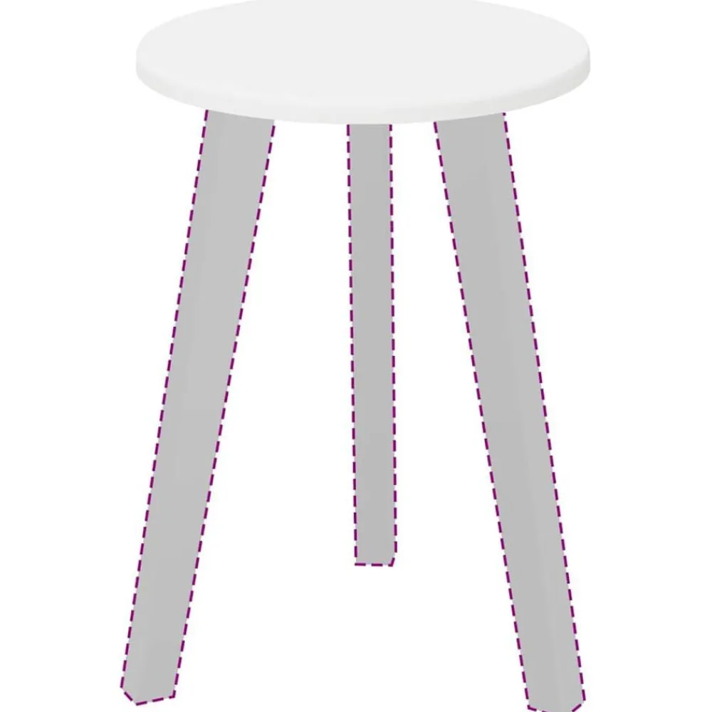 Accessoires Pour Tables-vidaXL Plateau de table Ø 30 x 1,5 cm Bois d'ingénierie Blanc