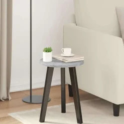 Accessoires Pour Tables-vidaXL Plateau de table Ø 30 x 1,5 cm Bois d'ingénierie Gris béton