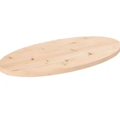 vidaXL Plateau de table ovale en pin massif 70 x 35 x 2,5 cm