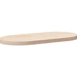 vidaXL Plateau de table 60x30x2,5 cm Bois massif Pin Ovale