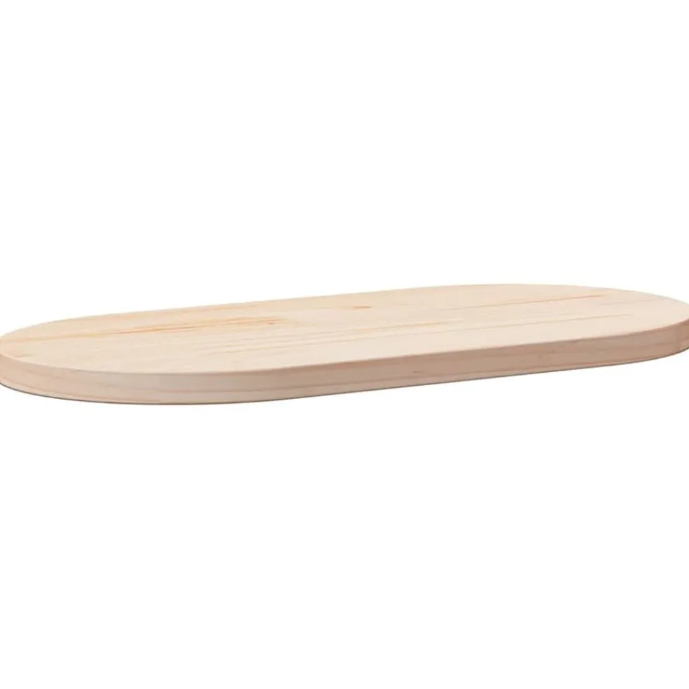 vidaXL Plateau de table 60x30x2,5 cm Bois massif Pin Ovale