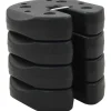 vidaXL Poids pour belvédère 4 pcs Noir 220x50 mm Béton