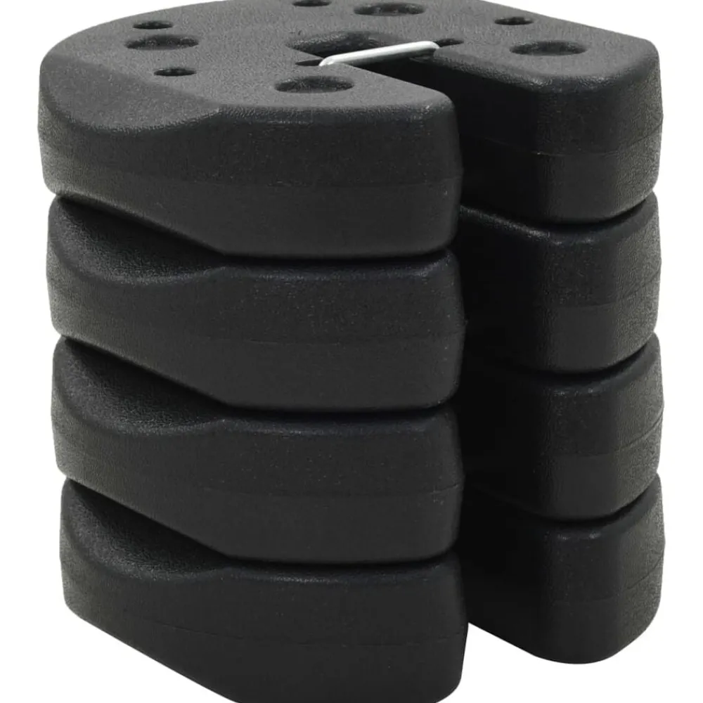 vidaXL Poids pour belvédère 4 pcs Noir 220x50 mm Béton