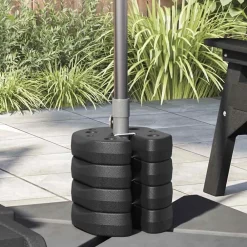 vidaXL Poids pour belvédère 4 pcs Noir 220x50 mm Béton