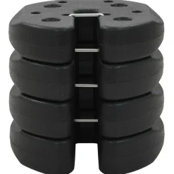 vidaXL Poids pour belvédère 4 pcs Noir 220x50 mm Béton