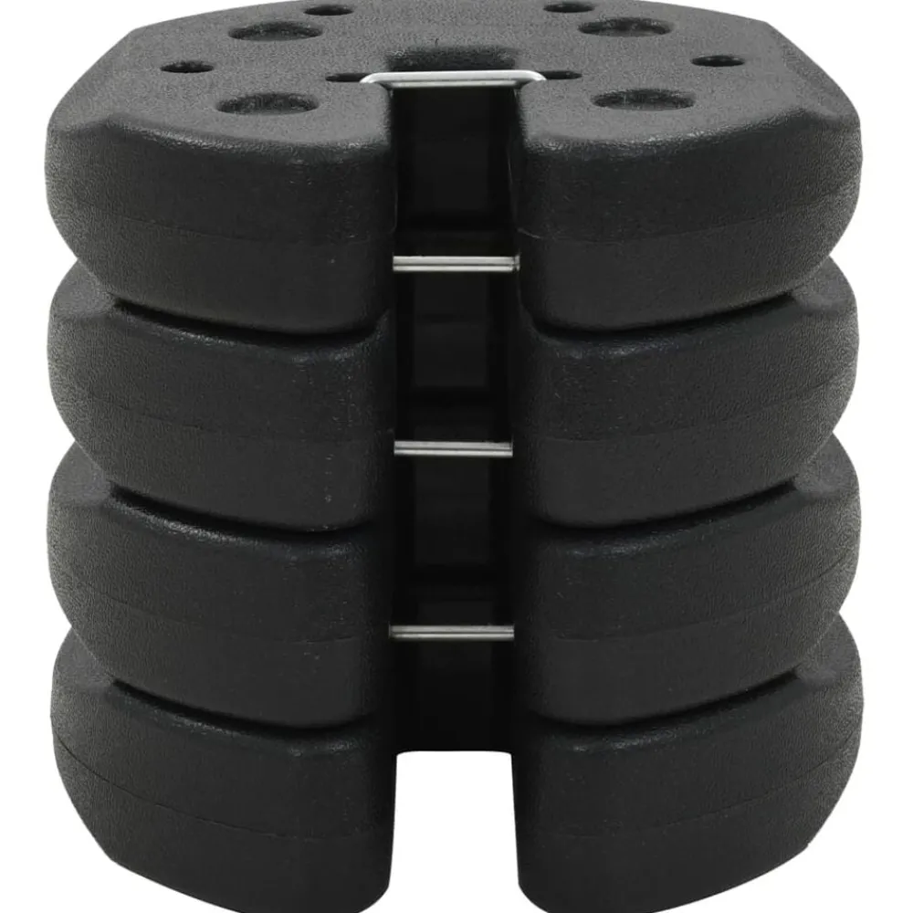 vidaXL Poids pour belvédère 4 pcs Noir 220x50 mm Béton