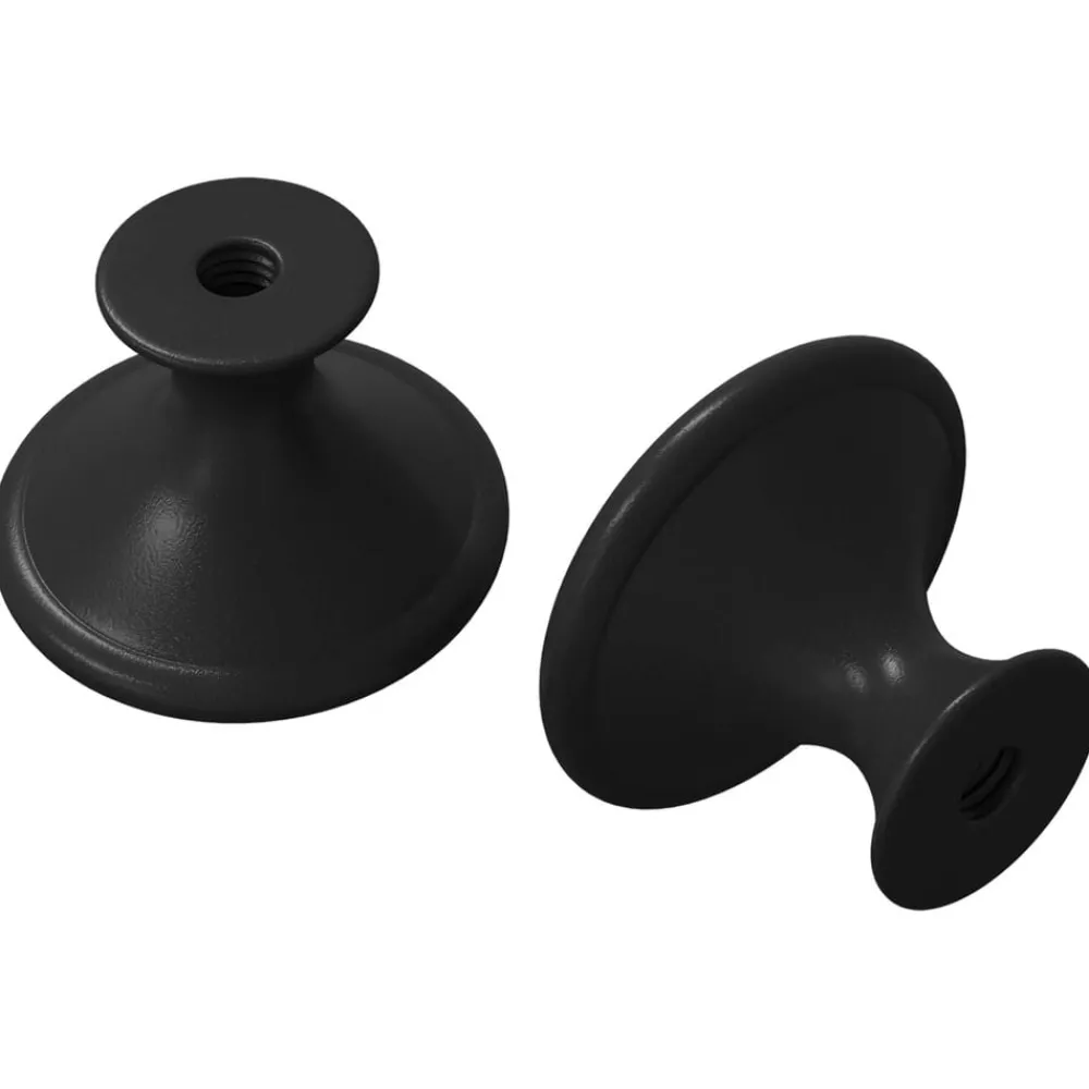 vidaXL Poignée 2 pcs Noir Ø30 mm Aluminium