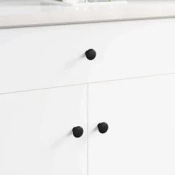vidaXL Poignée 2 pcs Noir Ø30 mm Aluminium