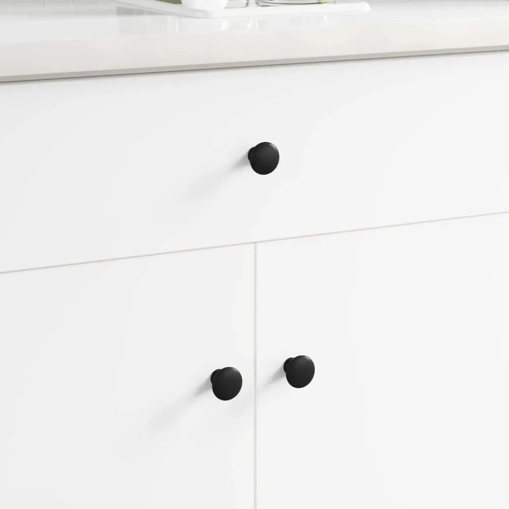 vidaXL Poignée 2 pcs Noir Ø30 mm Aluminium