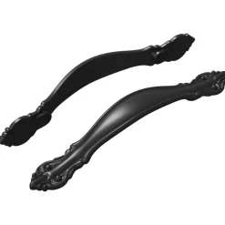 vidaXL Poignée 2 pcs Noir 143 x 19,2 x 20 mm Alliage de Zinc