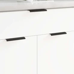 vidaXL Poignée 2 pcs Noir 120 x 39.6 x 17 mm Aluminium
