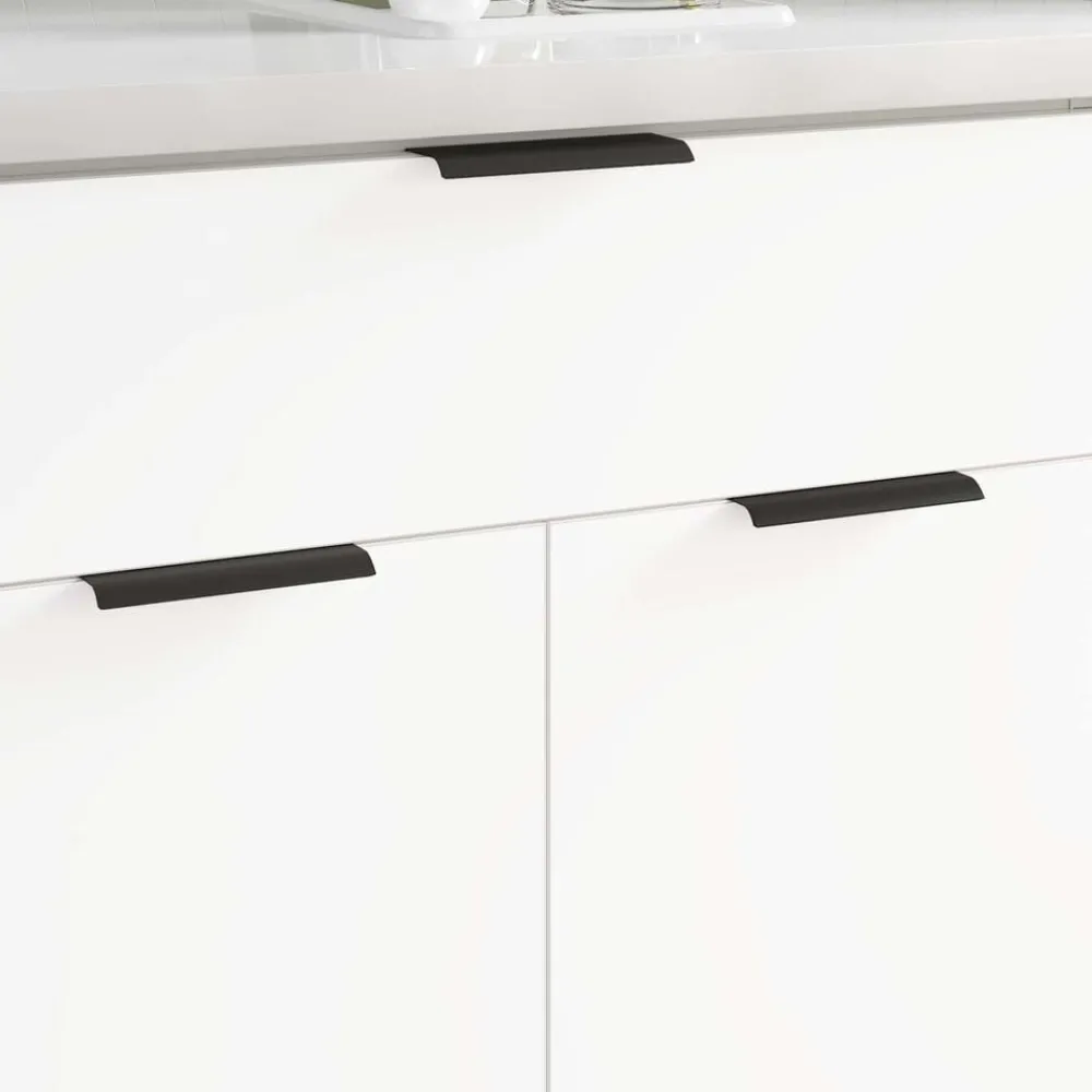vidaXL Poignée 2 pcs Noir 120 x 39.6 x 17 mm Aluminium