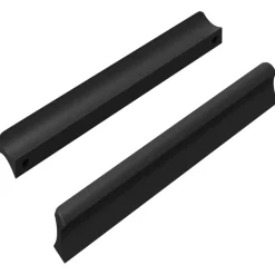 vidaXL Poignée 2 pcs Noir 106 x 7,4 x 15,5 mm Aluminium
