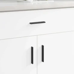 vidaXL Poignée 2 pcs Noir 106 x 7,4 x 15,5 mm Aluminium