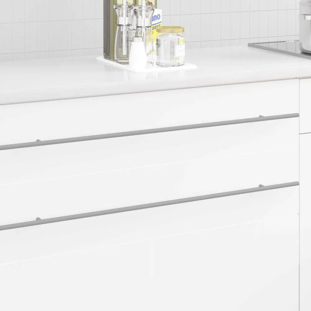 Accessoires De Quincaillerie-vidaXL Poignée de cabinet 2 pcs Argenté 900 mm Acier inoxydable