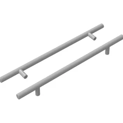 Accessoires De Quincaillerie-vidaXL Poignée de cabinet 2 pcs Argenté 300 mm Acier inoxydable