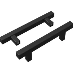 vidaXL Poignée de cabinet 2 pcs Noir 150 x 12,3 x 35,2 mm