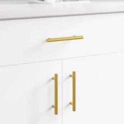 Accessoires De Quincaillerie-vidaXL Poignée de cabinet 2 pcs Doré 150 mm Acier inoxydable