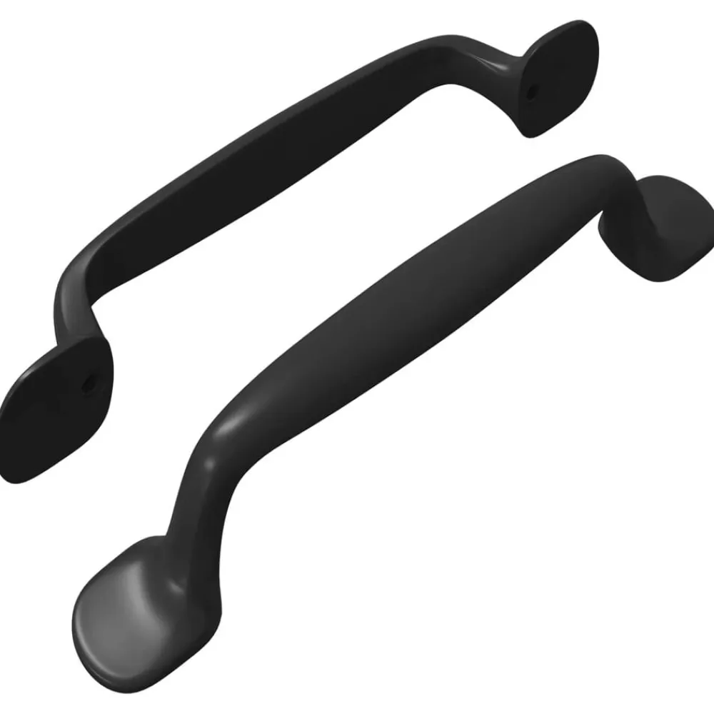 Accessoires De Quincaillerie-vidaXL Poignée de meuble 2 pcs Noir 130 x 19,4 x 22,3 mm Aluminium