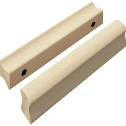 Accessoires De Quincaillerie-vidaXL Poignée Droite 2 pcs Couleur Bois Naturel 130 x 25 x 30 mm