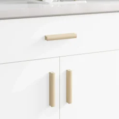 Accessoires De Quincaillerie-vidaXL Poignée Droite 2 pcs Couleur Bois Naturel 130 x 25 x 30 mm