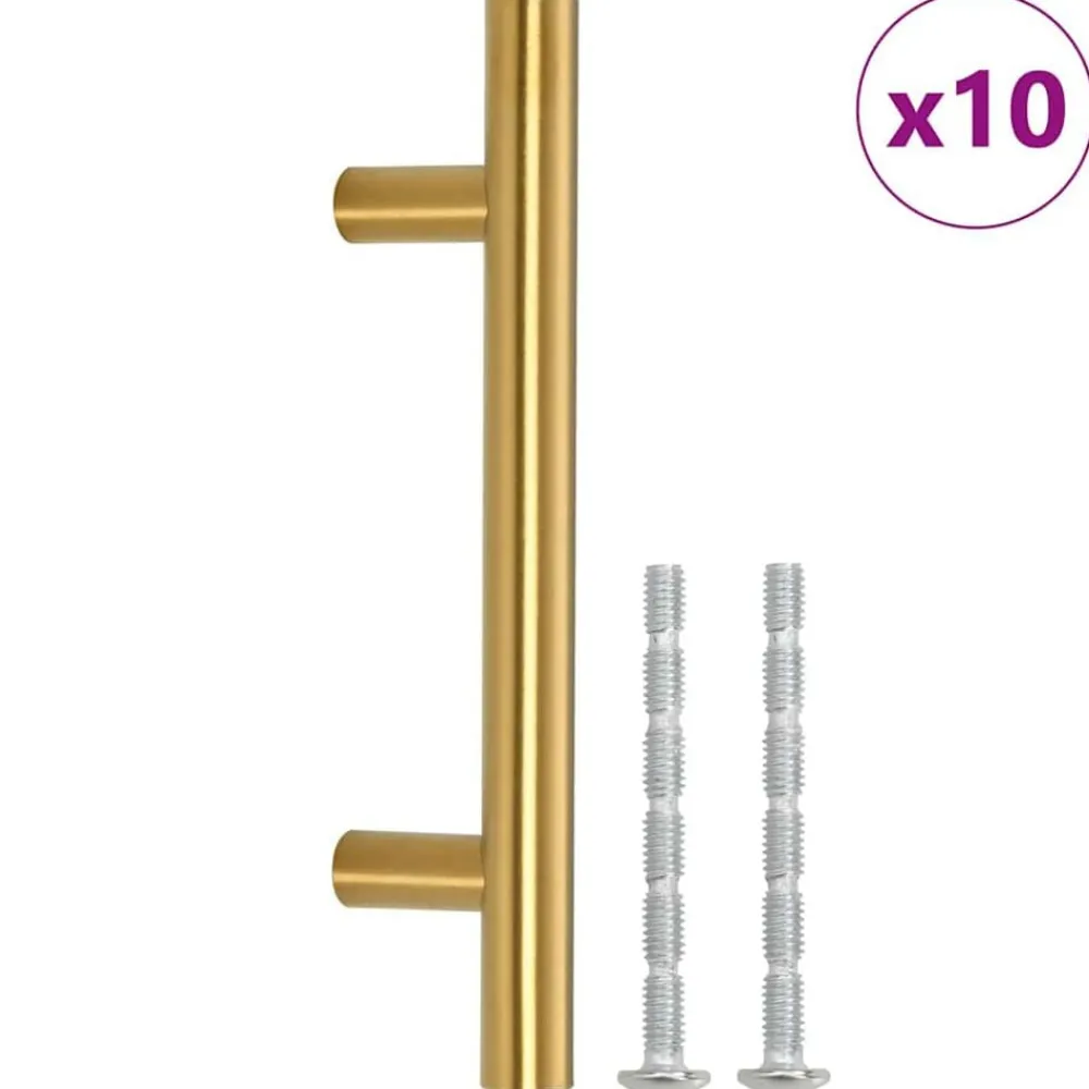 vidaXL Poignées d'armoire 10 pcs 64 mm acier inoxydable