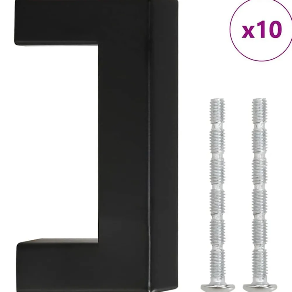vidaXL Poignées d'armoire 10 pcs 64 mm acier inoxydable