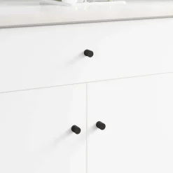 vidaXL Poignées de Cabinet 2 pcs Noir M4 x 12 mm Fer