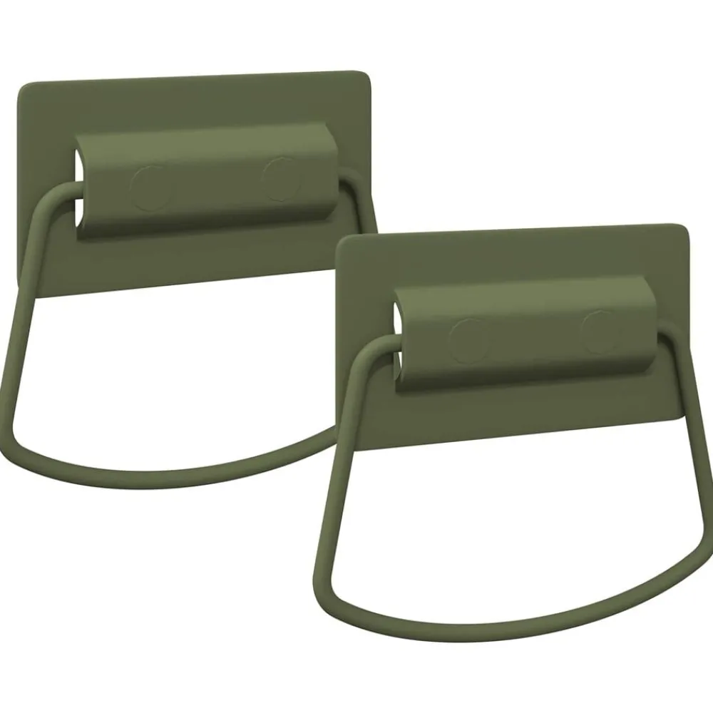 Accessoires De Quincaillerie-vidaXL Poignées de Meuble 2 pcs 85 x 45 mm Métал Vert olive