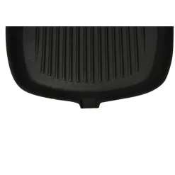 vidaXL Poêle de grill Fonte avec poignée en bois 20 x 20 cm