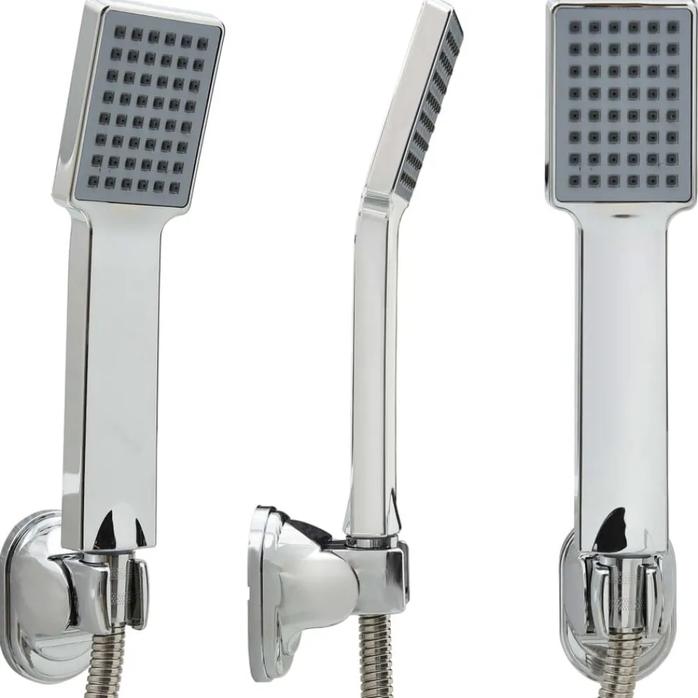 Plomberie-vidaXL Pomme de douche à main avec tuyau de 1,5 m Chrome