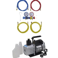 Accessoires Pour Appareils Électroménagers-vidaXL Pompe à vide avec ensemble manomètres à 4 voies climatisation