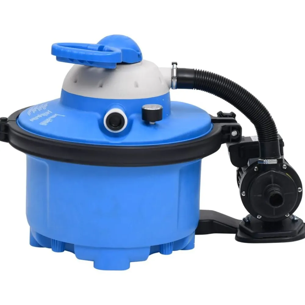 vidaXL Pompe de filtration à sable Bleu et noir 385x620x432mm 200W 25L