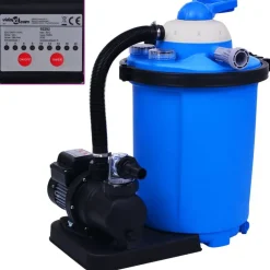 Piscine & Spa-vidaXL Pompe de filtration à sable avec minuterie 550 W 50 L