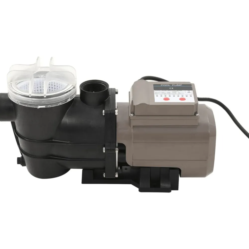 vidaXL Pompe de piscine avec minuterie Noir 0,25 CH 8000 l / h
