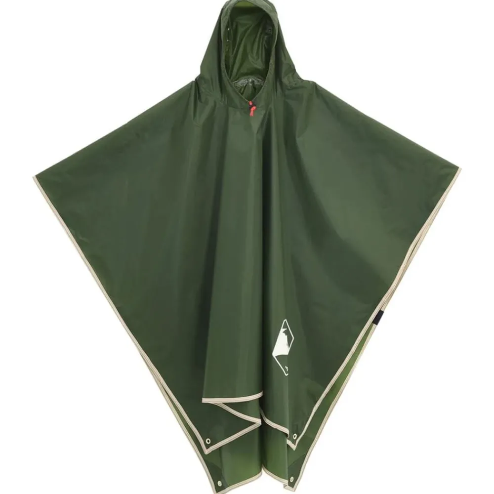 Loisirs De Plein Air-vidaXL Poncho de pluie avec capuche design 2 en 1 223x145 cm Vert