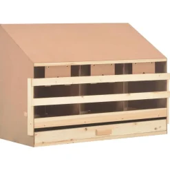 Agriculture-vidaXL Pondoir 3 compartiments 93x40x65 cm bois de pin massif