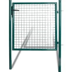 Clôtures & Barrières-vidaXL Portail de clôture à une porte 100x100 cm en acier thermolaqué