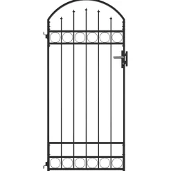 vidaXL Portail de clôture Assen avec arc en acier 89x200cm noir