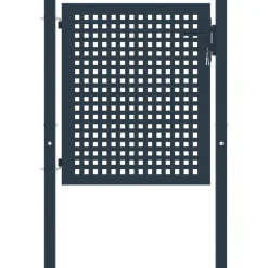 Clôtures & Barrières-vidaXL Portail de clôture Anthracite 102x75 cm Acier