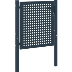 Clôtures & Barrières-vidaXL Portail de clôture Anthracite 102x75 cm Acier