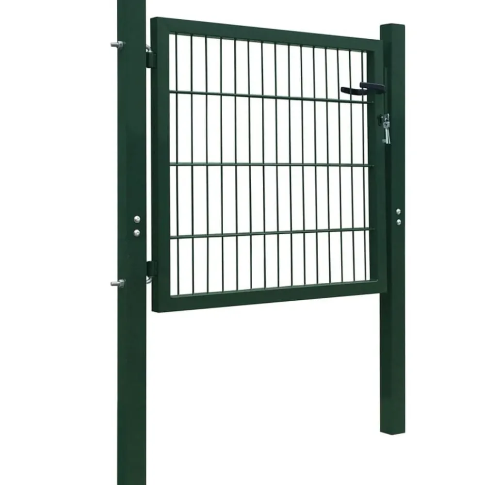 Clôtures & Barrières-vidaXL Portail de clôture 2D (simple) 100x80 cm Vert