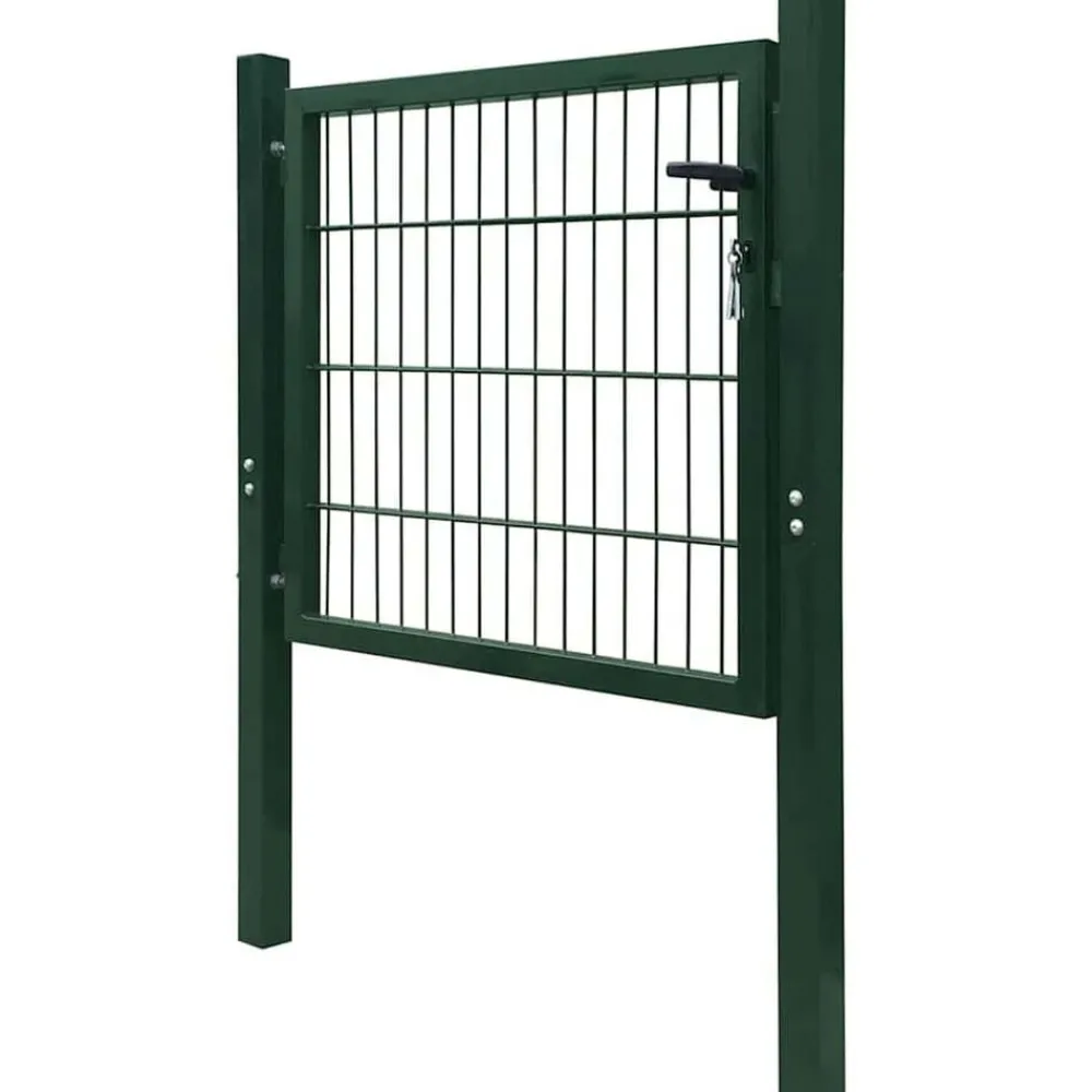 Clôtures & Barrières-vidaXL Portail de clôture 2D (simple) 100x80 cm Vert
