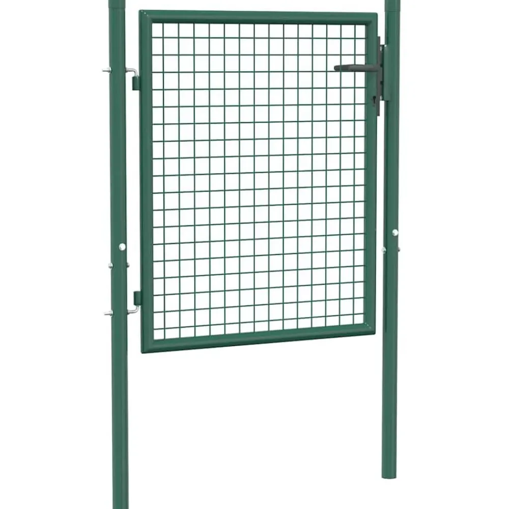 Clôtures & Barrières-vidaXL Portail de clôture en acier 100x75 cm vert