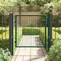 Clôtures & Barrières-vidaXL Portail de clôture en acier 100x75 cm vert