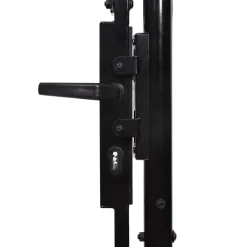 Clôtures & Barrières-vidaXL Portail de clôture de jardin avec sommet en arc 400 x 175 cm Noir
